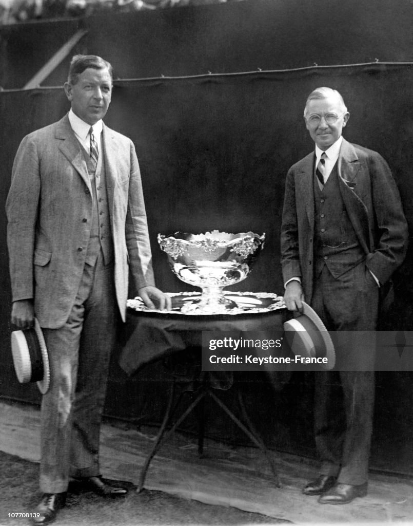 Dwight W.Davis And His Trophy In 1922