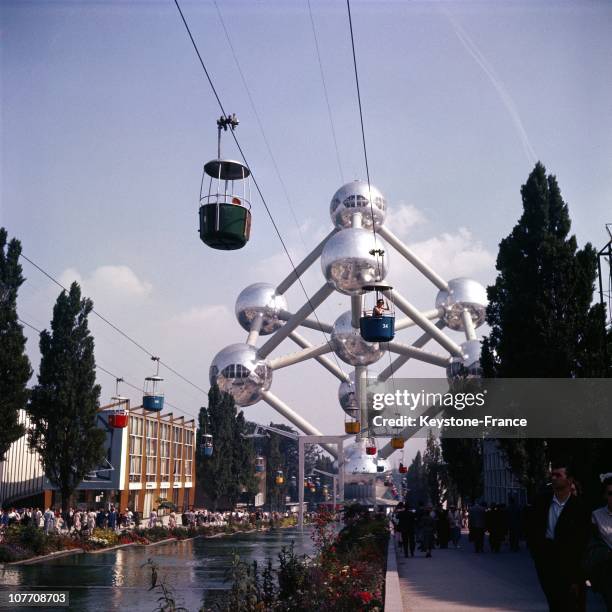 View Of The Atomium At The Exposition Universelle In Brussels On January 01St 1958.