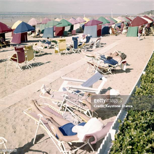 The Famous Beach Resort Of Deauville In 1961