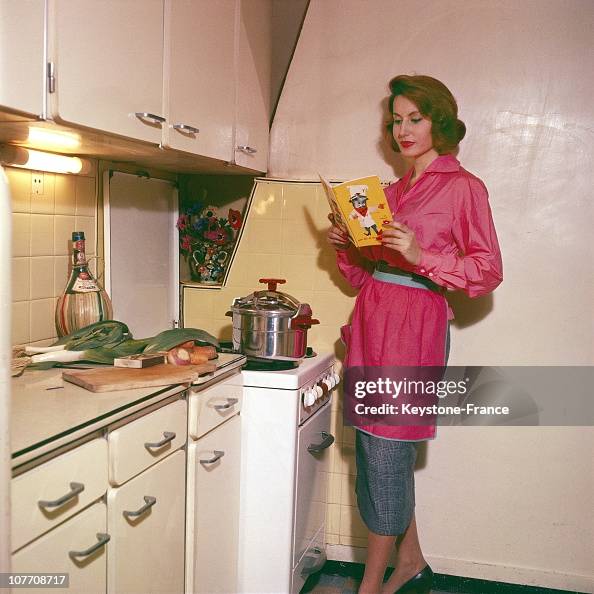An Housewife In The Kitchen In 1961 An Housewife In The Kitchen In 1961