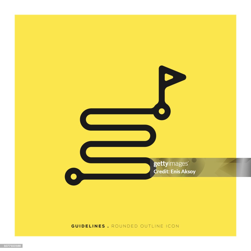 Guidelines Rounded Line Icon