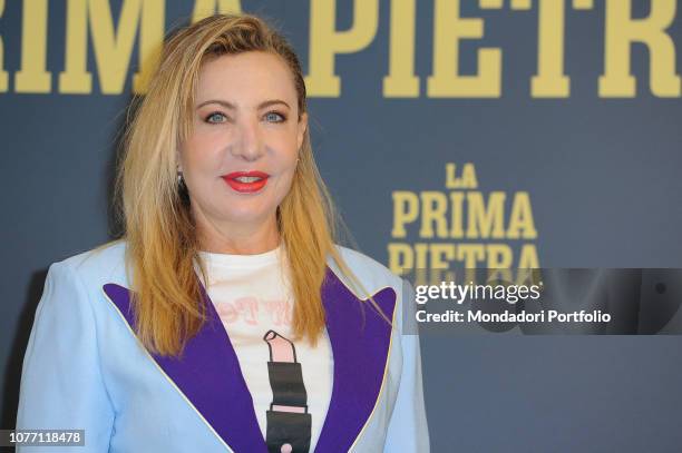 Italian actress Iaia Forte attends the photocall of the film La prima pietra at the Parco dei Principi Hotel. Rome, December 3rd 2018