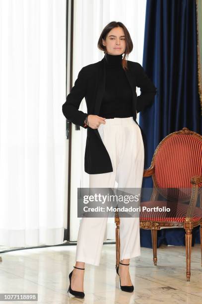 Polish actress director Kasia Smutniak attends the photocall of the film La prima pietra at the Parco dei Principi Hotel. Rome, December 3rd 2018