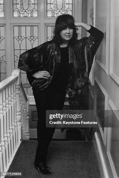 Welsh actress Nerys Hughes at her home in Putney, London, 12th January 1982.