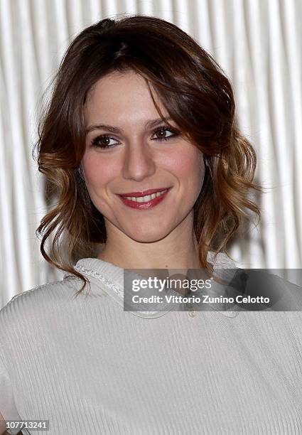 Actress Isabella Ragonese attends the "Un Altro Mondo" photocall held at Terrazza Martini on December 21, 2010 in Milan, Italy.