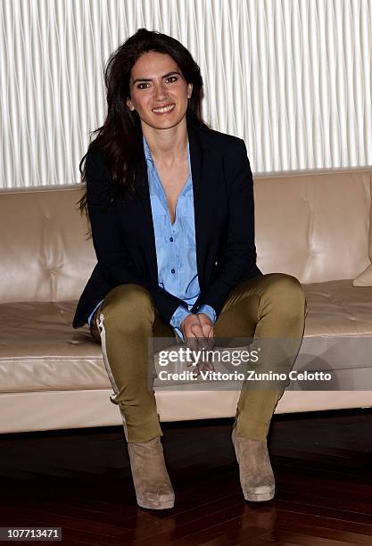 Actress Maya Sansa attends the "Un Altro Mondo" photocall held at Terrazza Martini on December 21, 2010 in Milan, Italy.