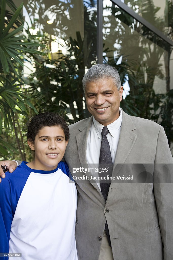 Hispanic father and son