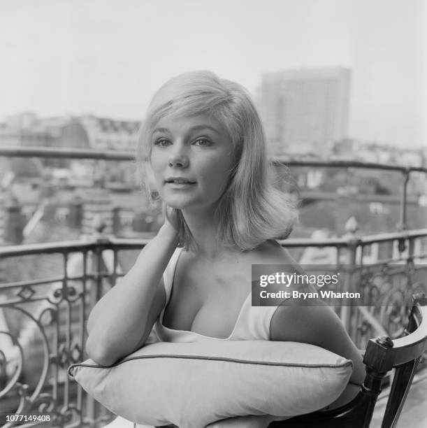 American actress Yvette Mimieux, who currently appears in the film 'Toys in the Attic', posed in London on 13th July 1963.