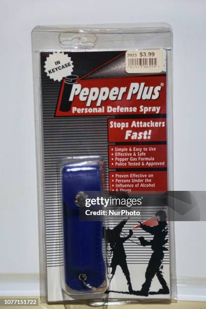 Pepper spray pictured in Fort Lauderdale, Florida, USA.