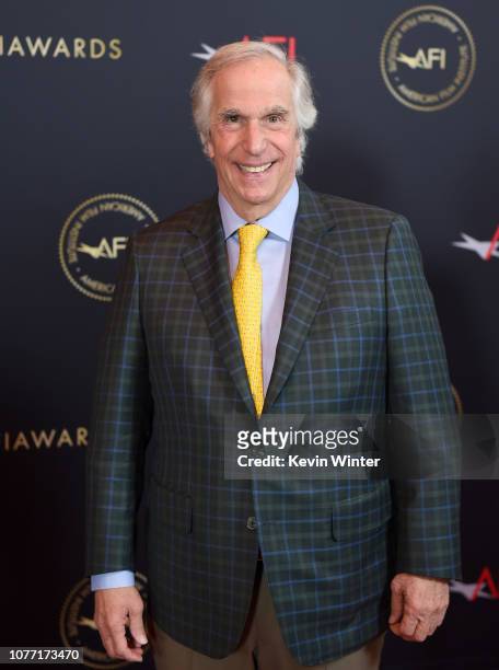 Actor Henry Winkler attends the 19th Annual AFI Awards at Four Seasons Hotel Los Angeles at Beverly Hills on January 4, 2019 in Los Angeles,...