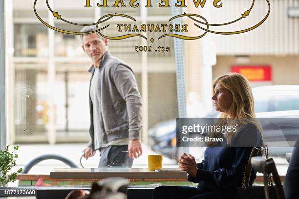 Chivalry" Episode 107 -- Pictured: Eric Bana as John Meehan, Connie Britton as Debra Newell --