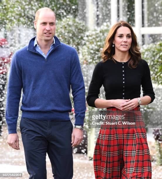 Prince William, Duke of Cambridge and Catherine, Duchess of Cambridge host a Christmas party to deliver a message of support to deployed personnel...