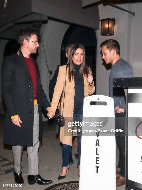 Lea Michele and Zandy Reich are seen on January 03, 2019 in Los Angeles, California.