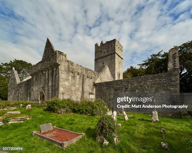 muckross abbey exterior - alt abtei stock-fotos und bilder