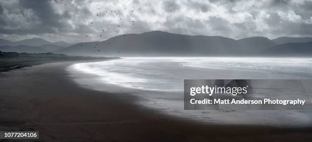 coasts of ireland #2 - inch beach - ireland coastline stock pictures, royalty-free photos & images