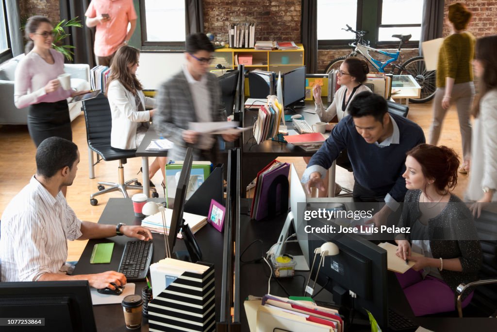 Group of business people working in the office