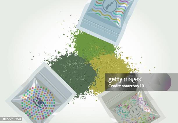 synthetic cannabis or cannabinoid - marijuana joint stock illustrations