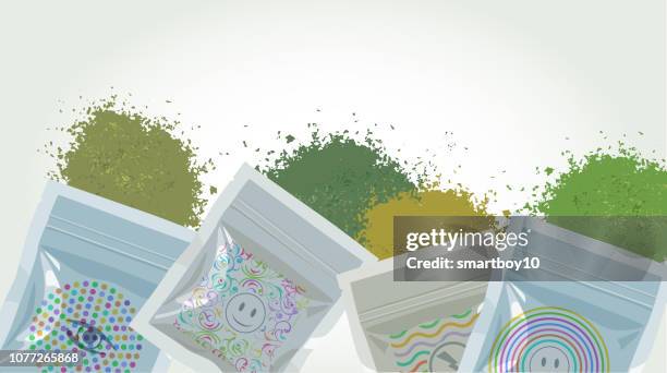 synthetic cannabis or cannabinoid - k2 stock illustrations