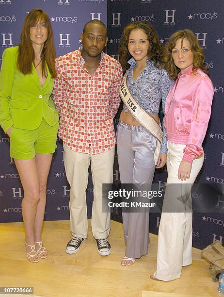 Carol Alt, Miss USA Susie Castillo, Omar Epps and Amy Carlson wearing H Hilfiger Spring 2004