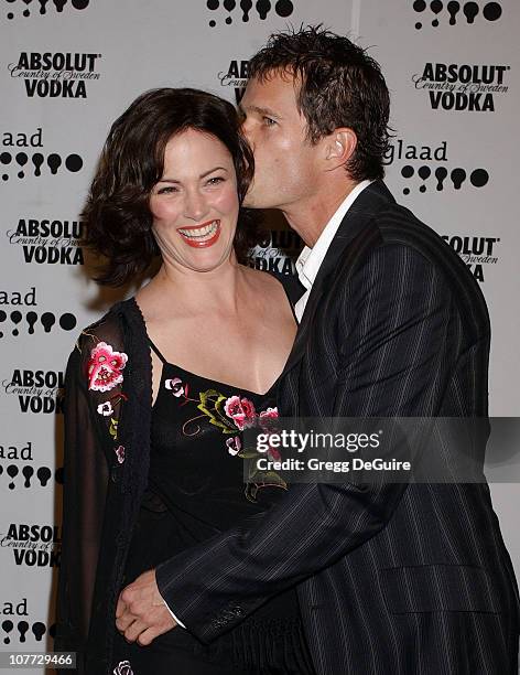 Joanna Going and Dylan Walsh during The 15th GLAAD Media Awards - Los Angeles - Arrivals at Kodak Theatre in Hollywood, California, United States.