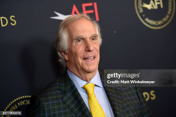 Actor Henry Winkler attends the 19th Annual AFI Awards at Four Seasons Hotel Los Angeles at Beverly Hills on January 4, 2019 in Los Angeles,...