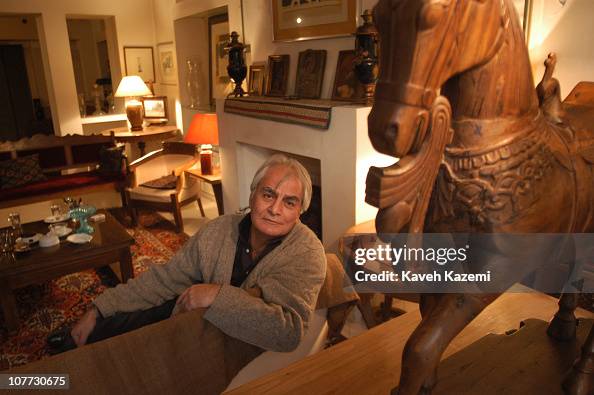 Ali Rafi Ali Rafie, Iranian theatre director and stage designer at his Tehran ...