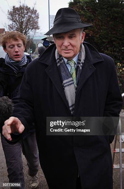 Business Secretary Vince Cable leaves his house in Twickenham on December 22, 2010 in London, England. Mr Cable has ben censured over comments he...