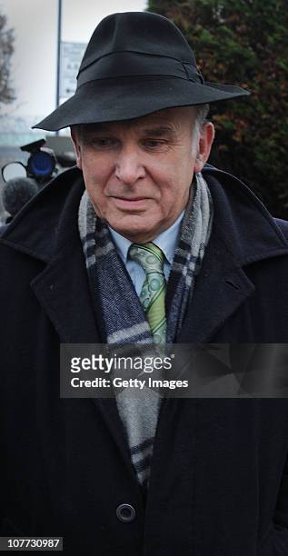 Business Secretary Vince Cable leaves his house in Twickenham on December 22, 2010 in London, England. Mr Cable has ben censured over comments he...