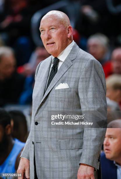 Head coach Mike Dunleavy Sr. Of the Tulane Green Wave is seen during the game against the Cincinnati Bearcats at Fifth Third Arena on January 2, 2019...