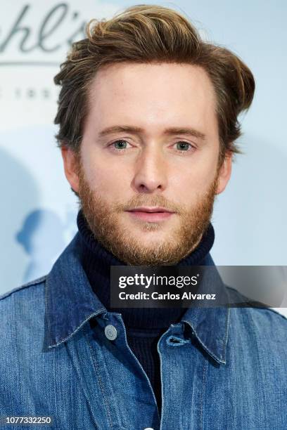 Actor Pablo Rivero attends 'Redondea Sonrisas' campaign party at Kiehl's boutique on December 04, 2018 in Madrid, Spain.