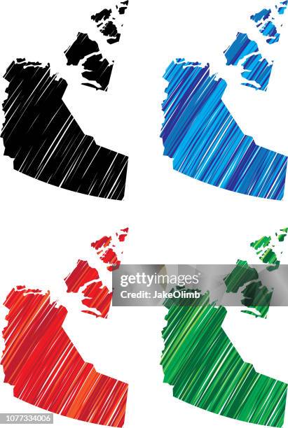 northwest territories scribble - yellowknife stock illustrations