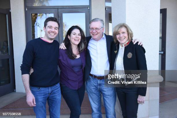 Ozzy Inguanzo, Dava Whisenant, Steve Young and Melody Rogers attend a screening of "Bathtubs Over Broadway" at the 30th Annual Palm Springs...