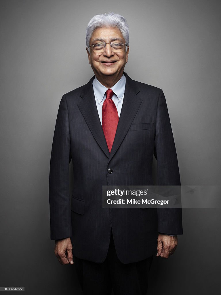 Azim W Chairman of Wipro Azim Premji at a portrait shoot for Bloomberg... News ...