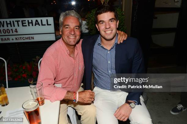 Andy King and Billy McFarland attend the Magnises Dinner Party at 22 Greenwich Ave on August 7, 2014 in New York City.