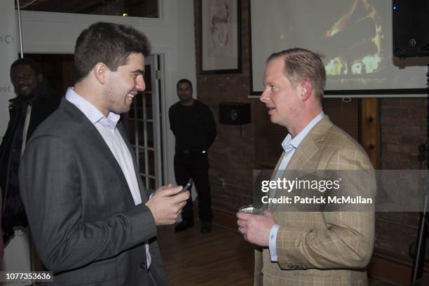 Billy McFarland and Tim Komada attend Wale performs at Magnises Holiday Party at Magnises House Soho on December 14, 2013 in New York City.