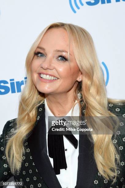 Singer/actress Emma Bunton poses for a photo during her visit to SiriusXM Studios on December 04, 2018 in New York City.