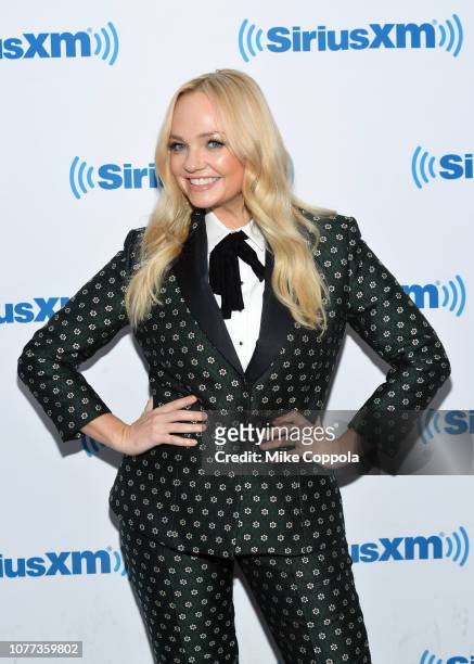 Singer/actress Emma Bunton poses for a photo during her visit to SiriusXM Studios on December 04, 2018 in New York City.
