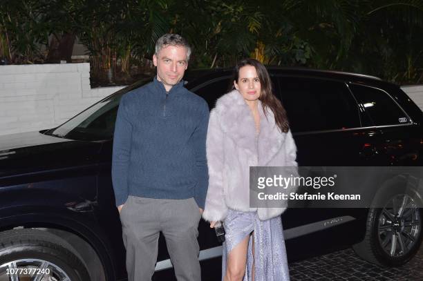 Justin Kirk and Elizabeth Reaser attend Audi Arrivals at W Magazine's Best Performances Party at Chateau Marmont on January 4, 2019 in Los Angeles,...