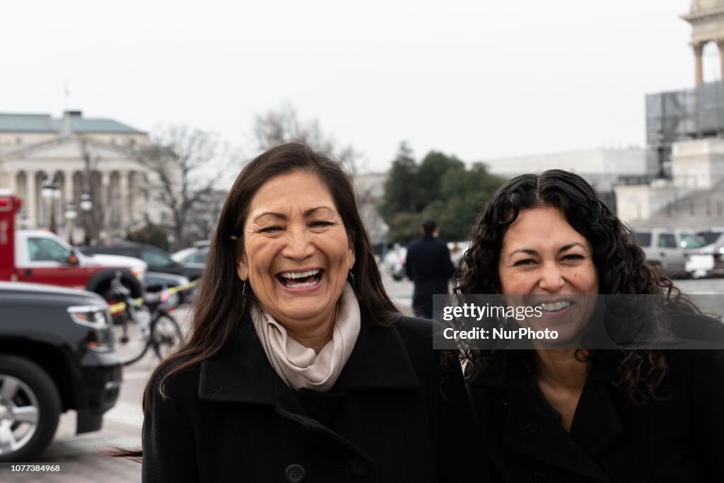 House Speaker Nancy Pelosi Poses For Photo With Democratic Women Members Of The 116th Congress At Capitol