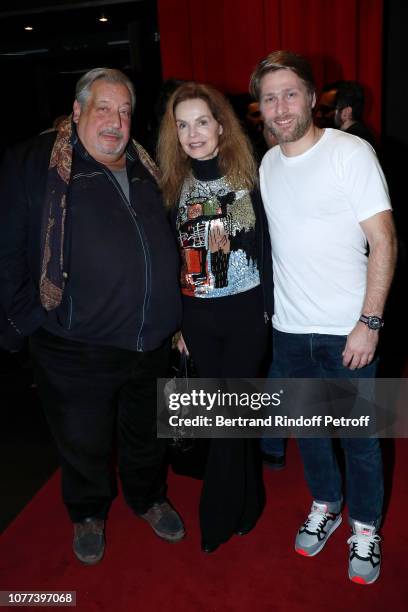 Jean-Claude Dreyfus, Cyrielle Clair and Tom Dingler attend the Alex Lutz's concert with the Group of singer Guy Jamet, which he played in the movie...