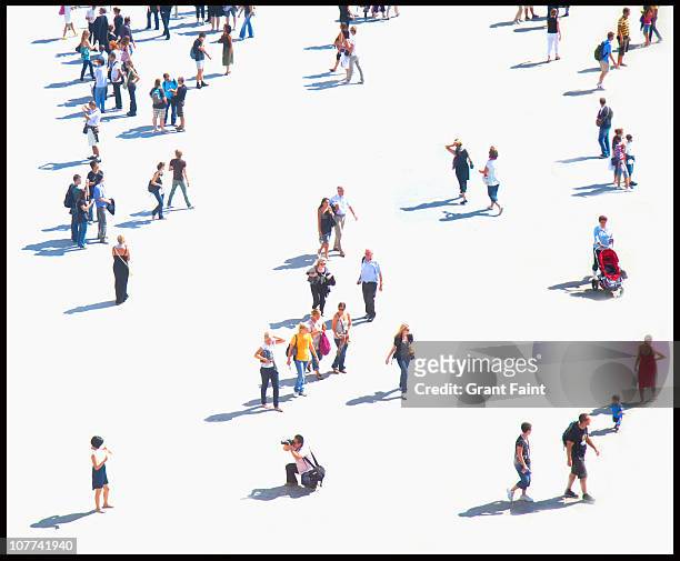 overview of crowd. - elevated view stock pictures, royalty-free photos & images