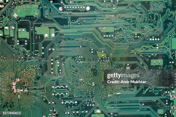 computer board with circuits and chips - logic circuits stock pictures, royalty-free photos & images