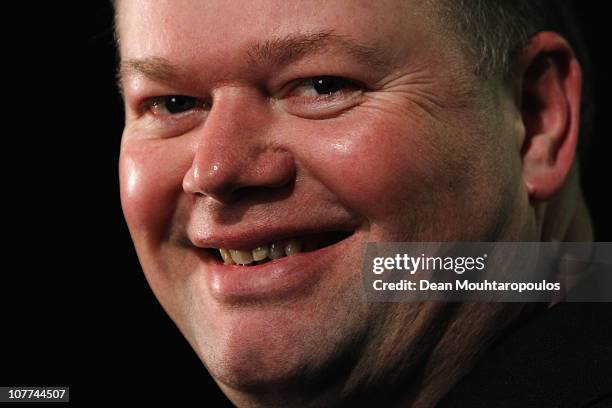 Raymond van Barneveld of Holland also known as Barney poses during day 7 in the 2011 Ladbrokes.com World Darts Championship at Alexandra Palace on...