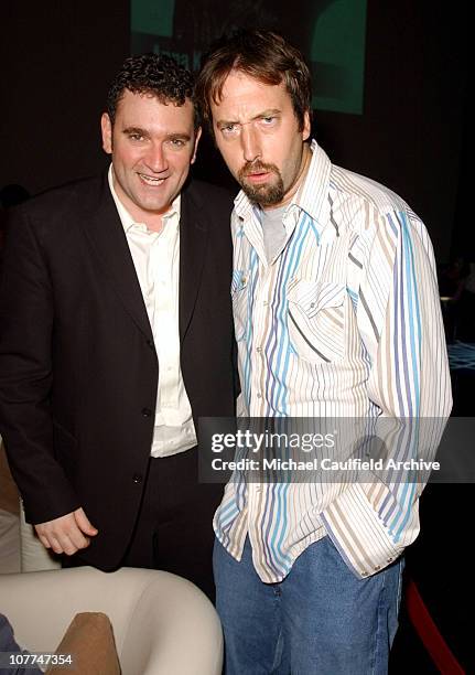 Editor In Chief Scott Gramling and Tom Green during FHM Magazine Hosts The "100 Sexiest Women in the World" Party at Raleigh Studios in Hollywood,...