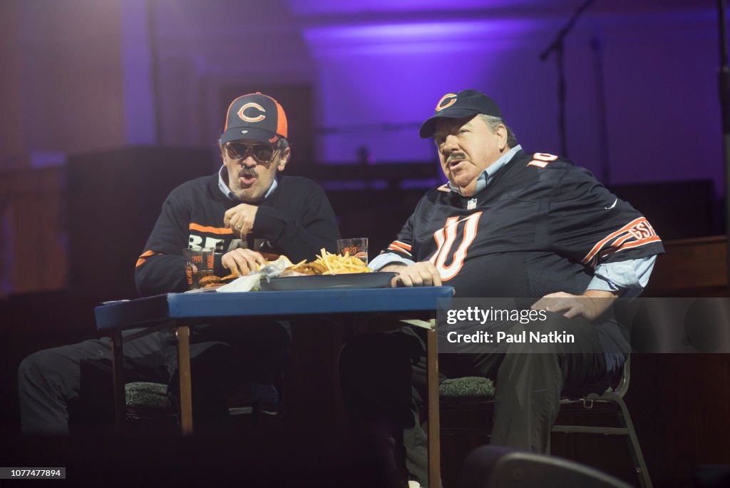Robert Smigel And George Wendt At The Illinois Bicentennial Party