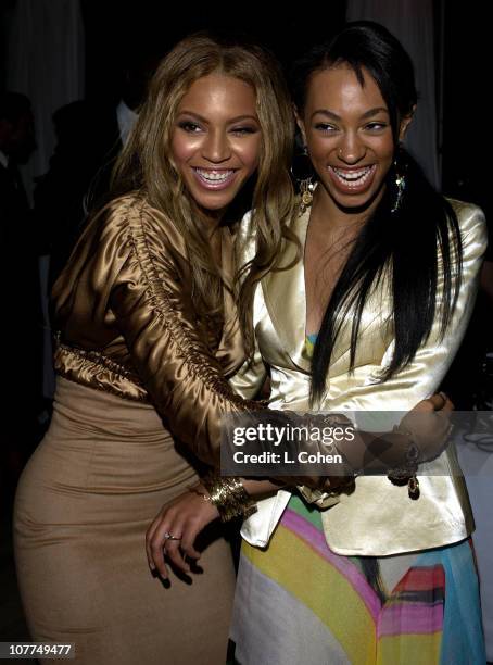 Beyonce Knowles and Solange Knowles during Beyonce Celebrates The Release of Her New Album "Dangerouslyinlove" at The Skybar in West Hollywood,...