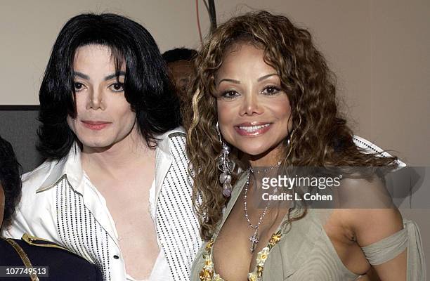 Michael Jackson and LaToya Jackson during The 3rd Annual BET Awards - Backstage and Audience at The Kodak Theater in Hollywood, California, United...