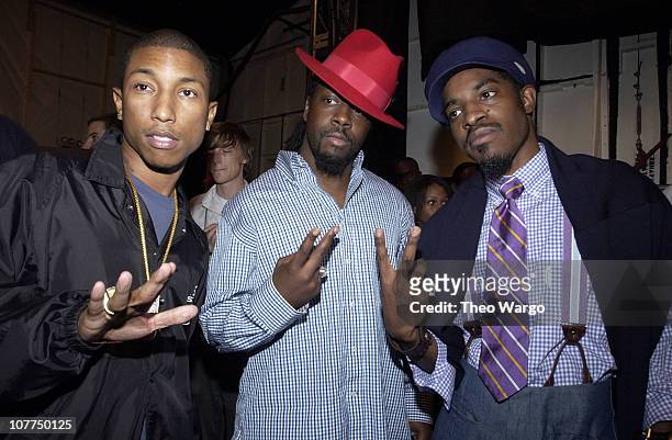 Pharrell Williams of N.E.R.D., Wyclef Jean and Andre 3000 of Outkast