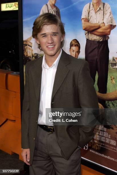 Haley Joel Osment during "Secondhand Lions" Premiere - Red Carpet at Mann National Theatre in Westwood, California, United States.