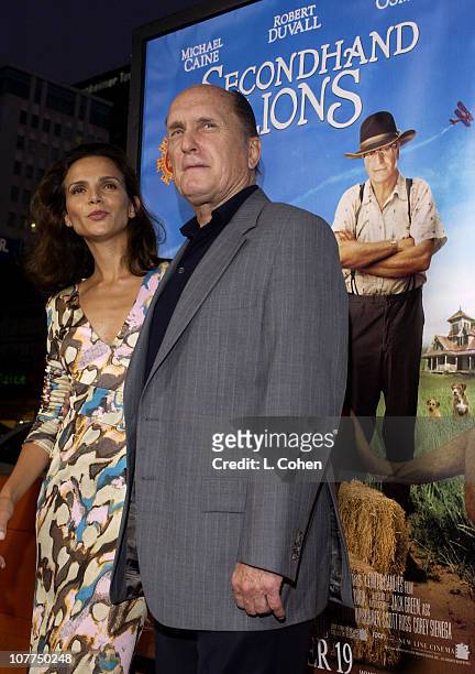 Luciana Pedraza & Robert Duvall during "Secondhand Lions" Premiere - Red Carpet at Mann National Theatre in Westwood, California, United States.